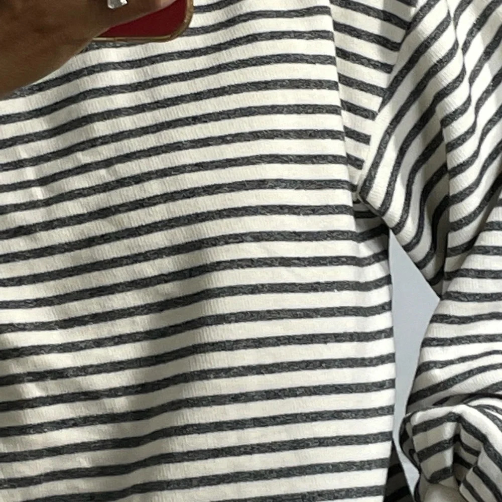 Lou & Grey Stripe Balloon Sleeves Hoodie size S - Picture 6 of 14